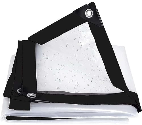 Amunpitic Bâche Transparente Pergola Imperméable 5x4m, Bâches avec Œillet aux intempéries Extérieur, Anti-poussière et Anti-intempéries, pour Jardin, Balcon