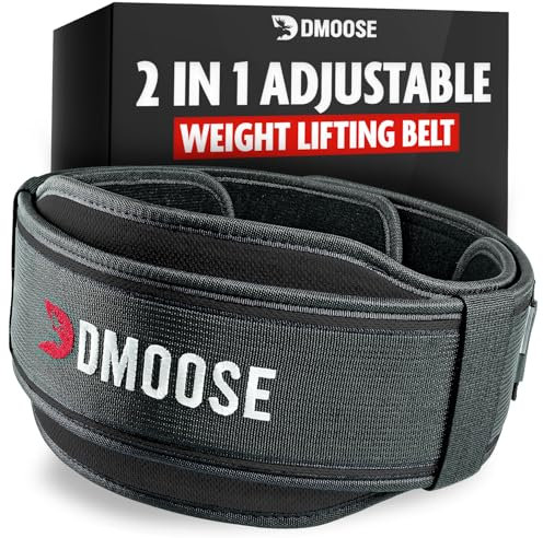 DMoose Trainingsgürtel für Damen und Herren, 2-in-1, verstellbar, 10,2 cm, 15,2 cm Breite, Gewichthebergürtel mit automatischer Verriegelung, optimale Rückenstütze, Gewichtsgurte für Gewichtheben,