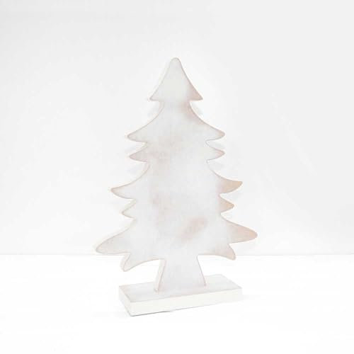 Decorazione in Legno d'appoggio Christmas tree - Decorazione Natalizia Albero per l'arredamento di Natale, Complemento d'arredo e Regalo Natale, Shabby