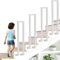 Barandilla Escalera Interior, Barandilla de Escalera en Forma de U, Barandillas Escaleras de Metal, con Tornillos, Barandilla Pasamanos para ático, Porche, Pasillo (85cm, Blanco-Montaje lateral)