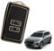 Renault Key Card Case,Car Fob Shell Holder,4 Buttons Keychain Cover Accessories,Cute Pouch Protector,Silicone Replacement,Anti-Slip Duster,for Compatible Megane/Kadjar/Captur/Clio/Dacia (Black)