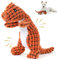 Wnddle Hundespielzeug, Hund Kauspielzeug mit Dino Design, Plüsch Hundespielzeug, Quietschendes Hunde Plüschtier, Kuscheltier Hund Gefüllte Hundespielzeug für Mittlere Kleine Hunde