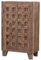 Orientalischer Vertiko Schrank Martil 80x40x130 cm (B/T/H) 2-türig aus recyceltem Altholz & Massivholz geschnitzt | Kleiderschrank schmal in Antik Stil CAC70750