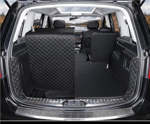 ZHjLut Kompatibel mit VW für Sharan 7 Sitze 2012 2013 2014 2015. Spezielle Kofferraummatten, langlebige Cargo-Einlage, Kofferraumteppiche, Schutzabdeckung Auto Kofferraummatte (Color : Style A)