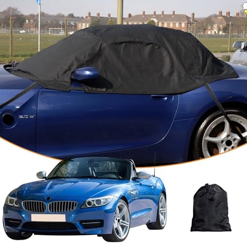 Car Cover Waterproof Replacement For Bmw Z3/Z4, Half Garage Car Cover Car Tarpaulin Windproof Half Cover For All-Weather Uv-Resistant Full Garage Rain Sun Dust Protection