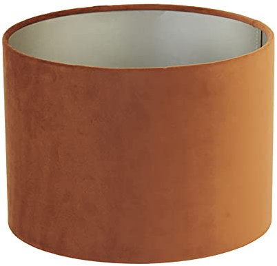 Dirk Davids Leuchten GmbH Lampenschirm Zylinder in Velours Terracotta für Tischleuchte Wandleuchte 20-20-15