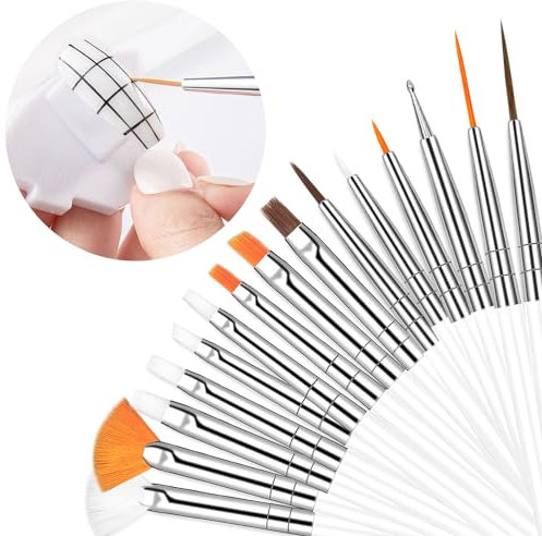 15 pièces ensemble de pinceaux d'art d'ongle stylo de conception d'art d'ongle pinceaux d'art d'ongle pinceaux de revêtement d'ongle pinceau à ongles acrylique stylo à ongles designer kit de