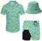 GIRPOL 2-teiliges Hawaii-Hemd und Shorts mit Hut, Ente, Large