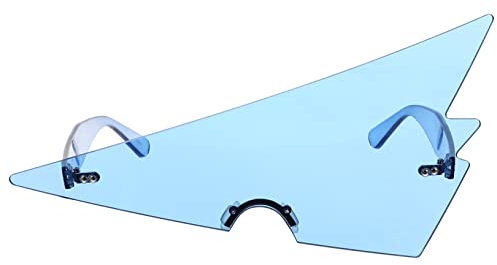 WATIIFUFU Wacky Es Tricky Eyewear Leichtes PC-Material randlose Brille modische Brille für Damen Brillendekoration für Party Foto-Requisiten Halloween