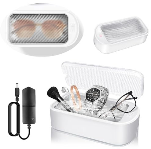 Ultrasonic Cleaner,48000Hz Jewellery Cleaner Cleaner 650ML Clean Pod with 2 Modes for Jewelry,Necklace,Ring,Glasses,Watch,Coins