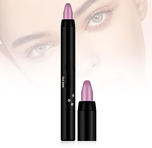 Wasserfester Glitzer Lidschattenstift, 2024 Neuestes 2 Stück Wasserfester Glitzer Lidschatten Stift, Glitter Lidschatten Stick Schimmer Glitter Perle Creme Lidschatten Stick (07 Rosa)