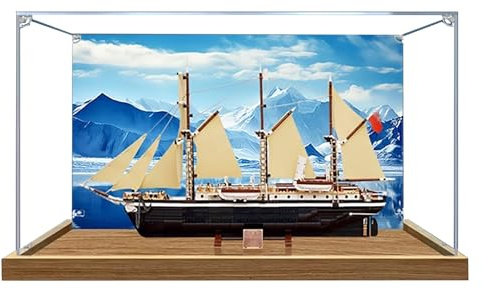 Acryl-Vitrine für Lego 10335 Endurance Expedition Schiffsmodell, staubdichte Box, Aufbewahrungsbox, transparente Box, Displaybox, kompatibel mit Lego 10335 (nur Hülle, kein Modell (lackiert)