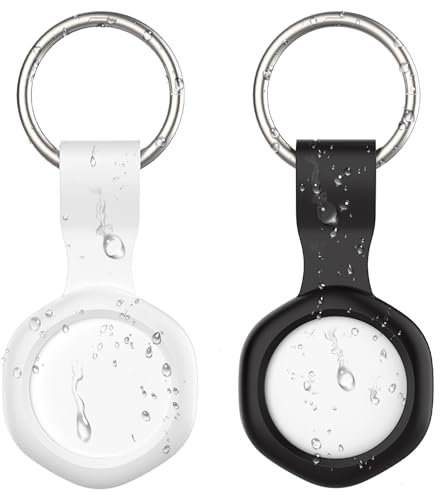 Air Tracker Tag Localizzatore con custodia impermeabile,Compatibile con Apple Dov'è (solo iOS),Batteria Sostituibile,Cercatore di Bluetooth per Borse,Bagagli,Animali Domestici e Zaini,2 pack