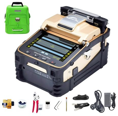 Signal fire Fusionadora de fibra óptica AI-8C,Empalmadora automática inteligente de fibra óptica FTTH , kit de cuchilla de empalme de fibra óptica, empalme 6S y calentador 15S