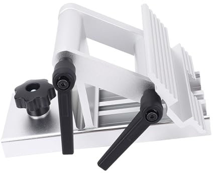 Adjustable Replacement Tool Rest Sharpening Jig, Metal 6in 8in Bench Grinder Sharpening Jig, Solid Aluminum Jig for Blades Guiding, Compact Size, Easy Installation (Silver)