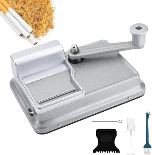 Zigarettenstopfmaschine Stopfmaschine für Zigaretten 8mm Knopf Zigarettenstopfer Manuell drehmaschine zigaretten mit Zubehör für einfache und konsistente Zigarettenherstellung