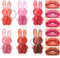 6 Pintalabios Conejos, Gloss Labios Conjunto, Brillo de Labios Voluminizador, Brillo de Gloss 2 en 1 con Llavero para Unos Labios Hidratados