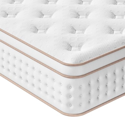 Vesgantti Matratze 140x200 Taschenfederkernmatratze 26 cm hoch, H3 Orthopädische Federkernmatratze, ÖkoTex Zertifiziert, Federkernmatratze Rollmatratze Mittelfest