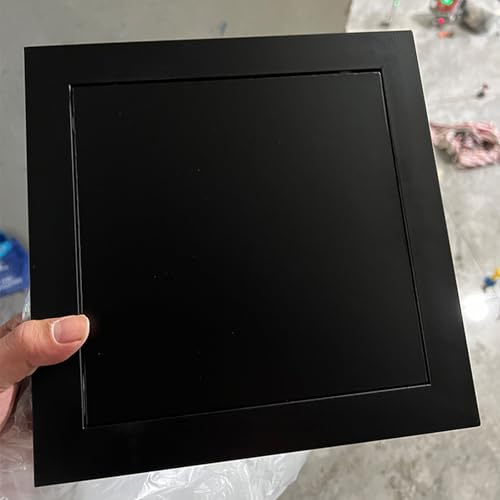 Revisionsklappe Revisionstür Schwarze Service-Panel-Abdeckung für Trockenbau und Decke, Inspektionslukenplatte mit 4 Schraubenlöchern, Zugangstür für Metallwandluken für Verdrahten von Kabeln(15x15cm(