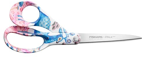 Fiskars FXI Schere 21 cm Satumetsä | Pink, Made in Finland, Edelstahlklinge HRC 57, Ergonomischer Griff mit Märchenwald-Muster, Pink, 1083919