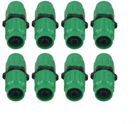 Kit de réparation pour tuyau d'arrosage extensible avec raccords compatibles avec tuyaux de 7,6 à 30,5 m et tuyaux de 1,6 cm, 1,9 cm (8 pièces)