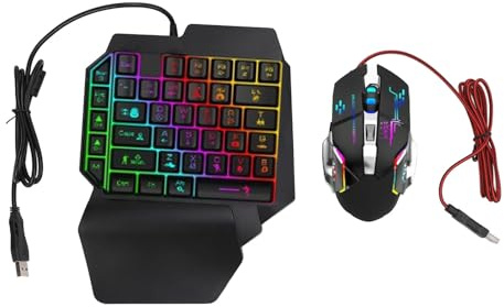 Pack Combo Convertisseur Clavier Souris de Jeu 4 en Clavier Une Main Adaptateur Souris et Support T l Phone pour Mobile