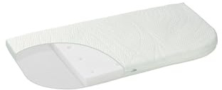 Alvi Matratze für Beistellbett Babymatratze, abgerundet, weich, sicher, mit waschbarem Bezug Ground Air - Weiß