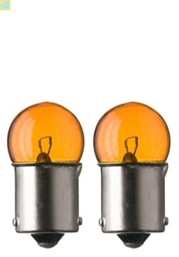 Generisch 2 St. Kugellampe-Birnen 12V 10W Gelb Amber (Sockel:BAu15s)