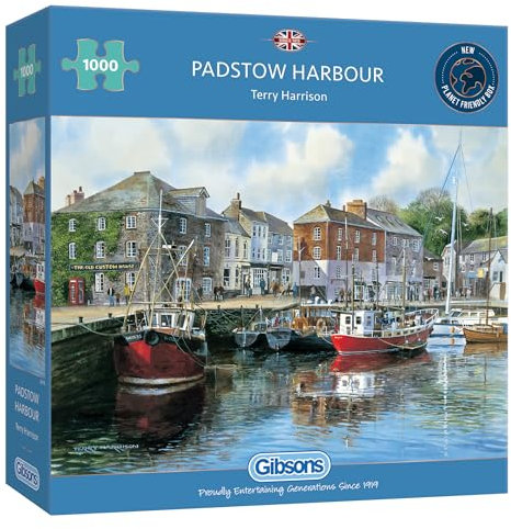 Gibsons Padstow Harbour von Terry Harrison Puzzle, Hafen von Padstow, 1000 Teile