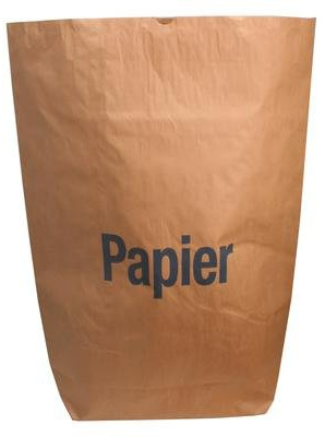 Nette 25 Papiersäcke braun mit Aufdruck Papier für 120l 70x95cm