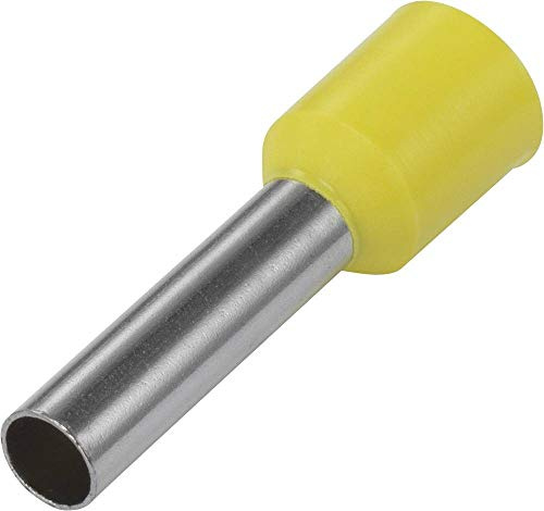 Vogt Verbindungstechnik 460308 Endstück, 1 mm² x 8 mm, teilisoliert, gelb, 100 Stück