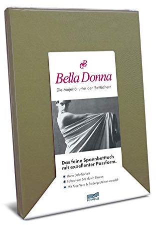 Spannbettlaken Bella Donna Jersey für Matratzen & Wasserbett 90-100 x 190-220 cm in Olive
