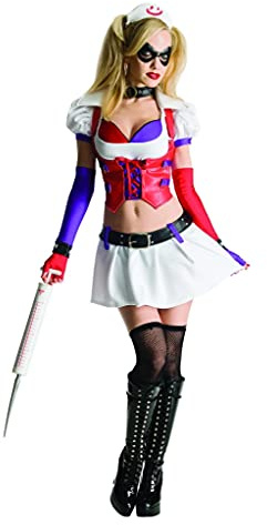 Rubies Damen Dc Comics Batman Arkham City Adult Harley Quinn Asylum Costume Erwachsenenkostüm, XS