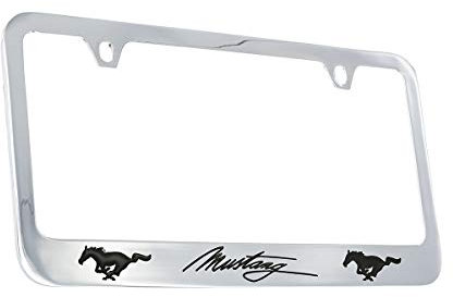 Ford Mustang Kennzeichenhalter aus verchromtem Metall