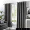 Fusion W66 x L54 Eyelet Curtains-100 Bedroom/Living Room-Door Curtain-Thermal Drapes/Window Treatment-Sorbonne Collection, Cotton, Polyester, Dark Grey/Charcoal, 66 Width x 54 Drop (168 x 137cm)