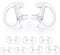 zeadio 8-Pair Pro-Grade Covert Surveillance Earbud, Replacement Ear Insert, Silicon Earmold Earplug for Two-Way Radio Earpiece Audio Coil Tube, Compatible with Motorola/Kenwood (16pcs)