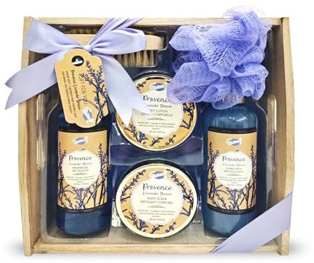 GLOSS ! Coffret Bain LAVANDE – Produits de Beauté & Bien-Être – Soin Relaxant – Coffret Cadeau Anniversaire, Noël, Maîtresse, Saint-Valentin, Fête des Mères - BOX