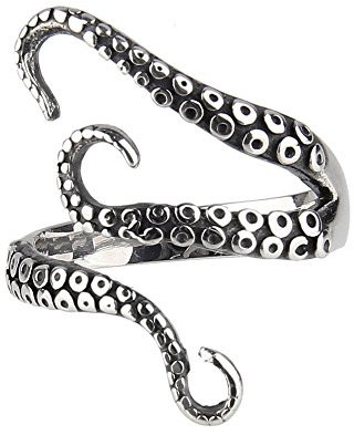 Weimob Modetrend Punk Krake Ring Party Ring Gothik Ring-Gothic Deep sea Octopus finger ring MEHRWEG