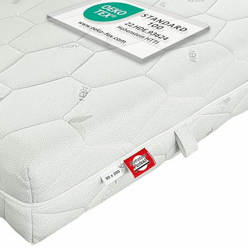 Matratzen Perfekt 7-Zonen Kaltschaummatratze Medisan Pro, 90 x 200 cm – orthopädische Komfortschaum-Matratze mit Aloe-Vera veredeltem Bezug, Härtegrad H3, Höhe 22 cm