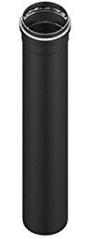 Conti - CANNA FUMARIA ACCIAO NERO D. 80 PORCELLANATO Sp. 1,2 per stufe a pellet - Tubo Curva Accessori - - Elemento Diritto L. 500 mm