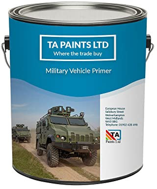 T A Paints Ltd Professional Coach Primer for Commercial Agricultural Tractor Trailer and Equipment Military Off Road Vehicles Brush Roller Spray (5L Grey Oxide Primer)
