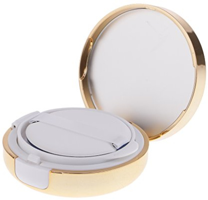 Leere Puder Dose Make-Up Kosmetikdose Container mit weichen Schwamm, zum Nachfüllen, 15ml - Gold
