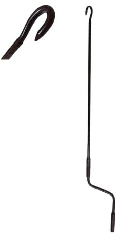 TENDAGGIMANIA Asta di Manovra per Tende da Sole Avvolgibile Universale - Colore: Marrone - Misura: 250 CM - Manovella per Tende da Sole in Ferro Laccato