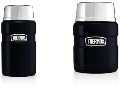 Thermos Stainless King Food Flask, Midnight Blue, 0.71L, 101423 & 183270 Stainless King Food Flask, Midnight Blue, 470 ml