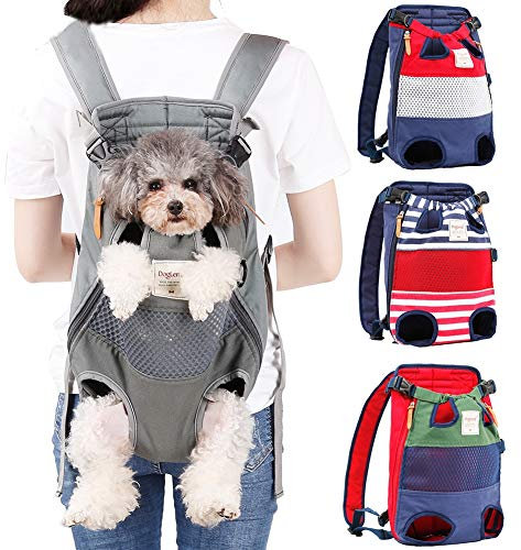 Zaino per cani, zaino anteriore per animali domestici, per cani di piccola taglia e media, zaino per gatti a mani libere, zaino da viaggio per cani, approvato dalle compagnie aeree, bici e moto