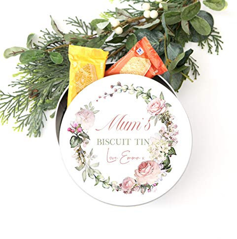 Personalised Biscuit Treat Tin With Biscuits. Cookie Jar, Sweets, Cake Tin. Star Baker, Granny, Mum, Nanna Gift Stocking Filler Present