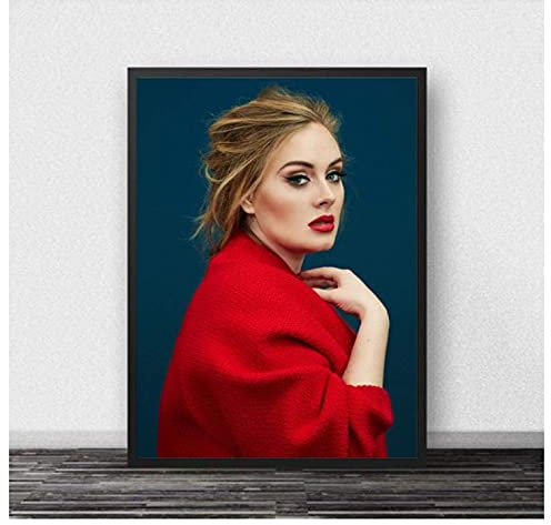 ZOEOPR Leinwand Poster Adele Poster Musik Sänger Star Leinwand Leinwand Poster und Drucke Wandkunst Bilder für Schlafzimmer Dekor 50 * 70Cm No Frame