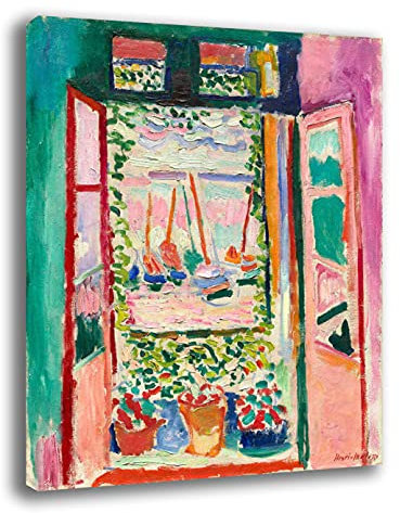 Quadro moderno MATISSE Finestra Aperta Riproduzione stampa su tela canvas Quadri Moderni Arredo Arredamento Arte Cucina Soggiorno Camera da letto printerland.it (30x40)
