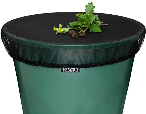 Red para barriles de Lluvia con Banda elástica para una sujeción Firme - Mejor Que los Cordones Flojos, Cubierta para los Mosquitos, Las Hojas y los pequeños Animales de su jardín - diámetro 70 cm