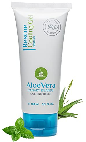 ALOE EXCELLENCE – Kühlendes Schmerzgel | Für Müde Füße und Beine | Mit Aloe Vera, Menthol und Arnika | Hilft bei Muskelschmerzen, Durchblutung, Schwere und Straffung| Schnelles Einziehen | 100 m